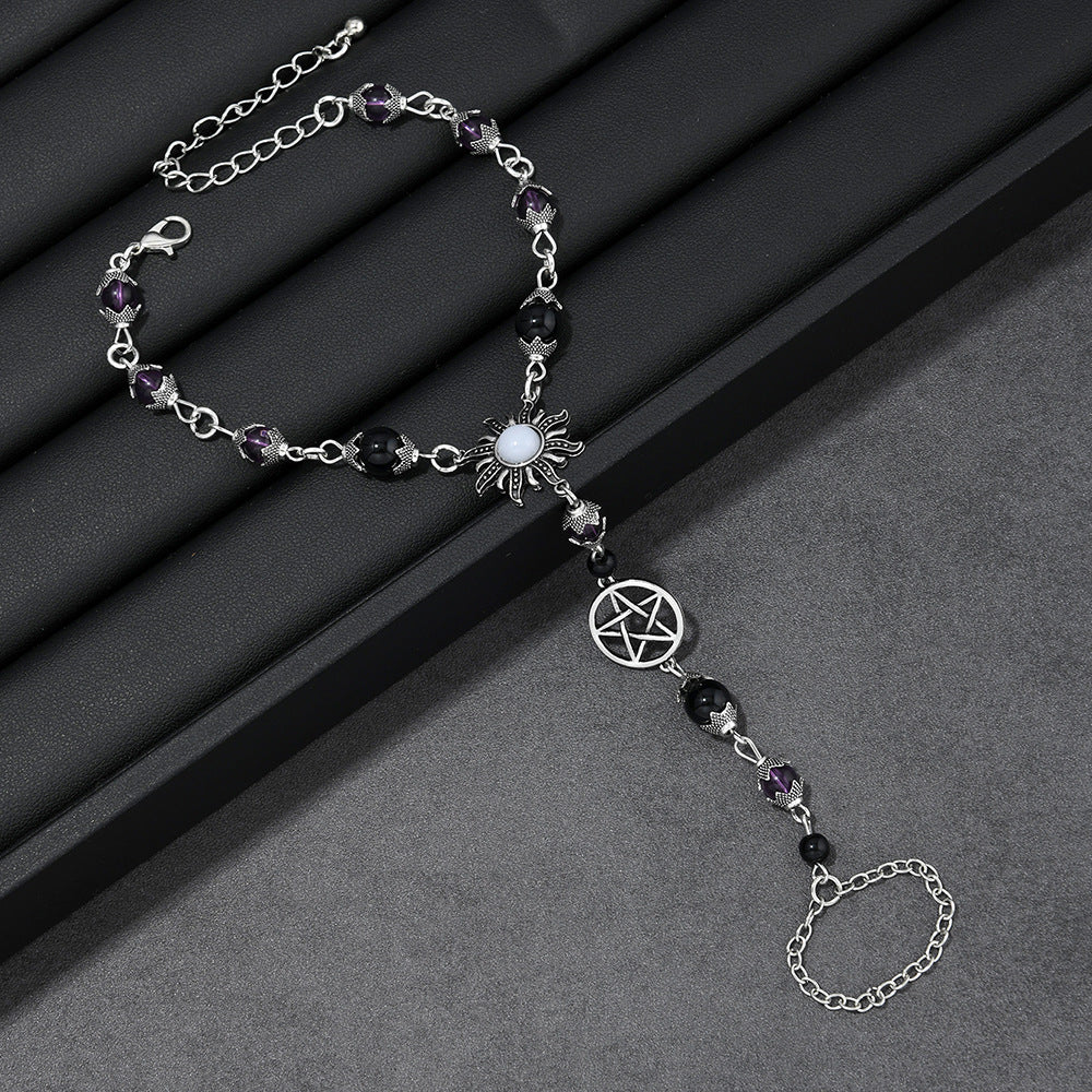 SunstoneMoonlightStoneFinger-LinkedBracelet