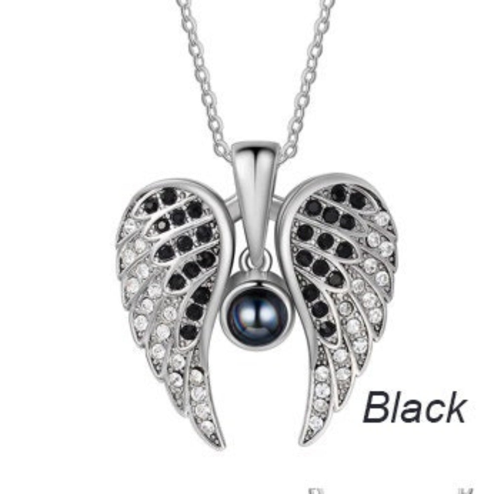 Wall projection effect of custom photo necklace using flashlight