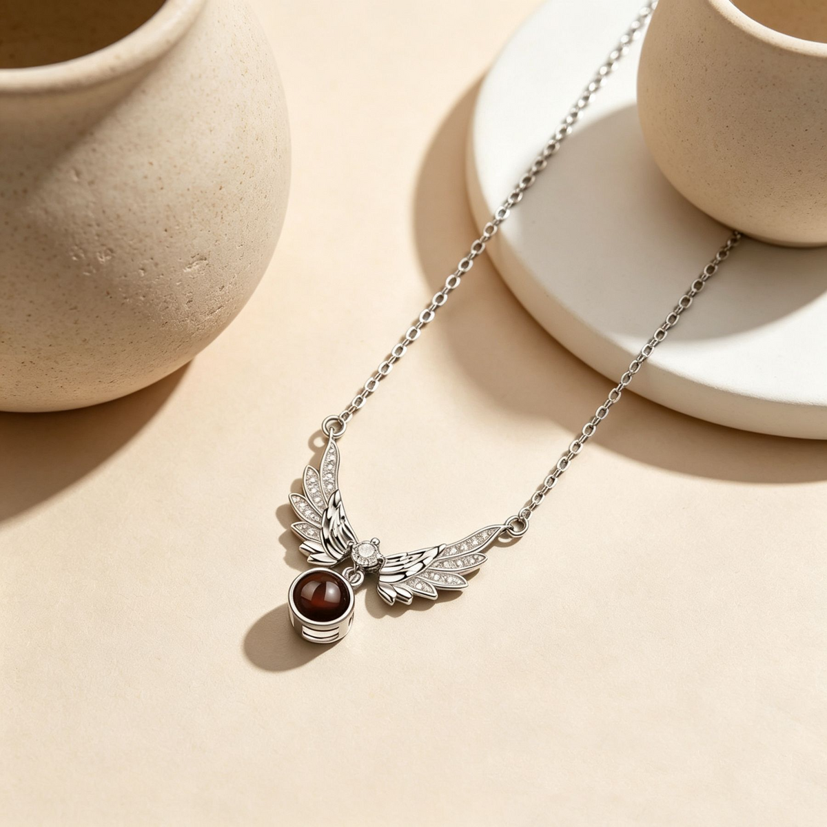 angelwings photo projection necklace