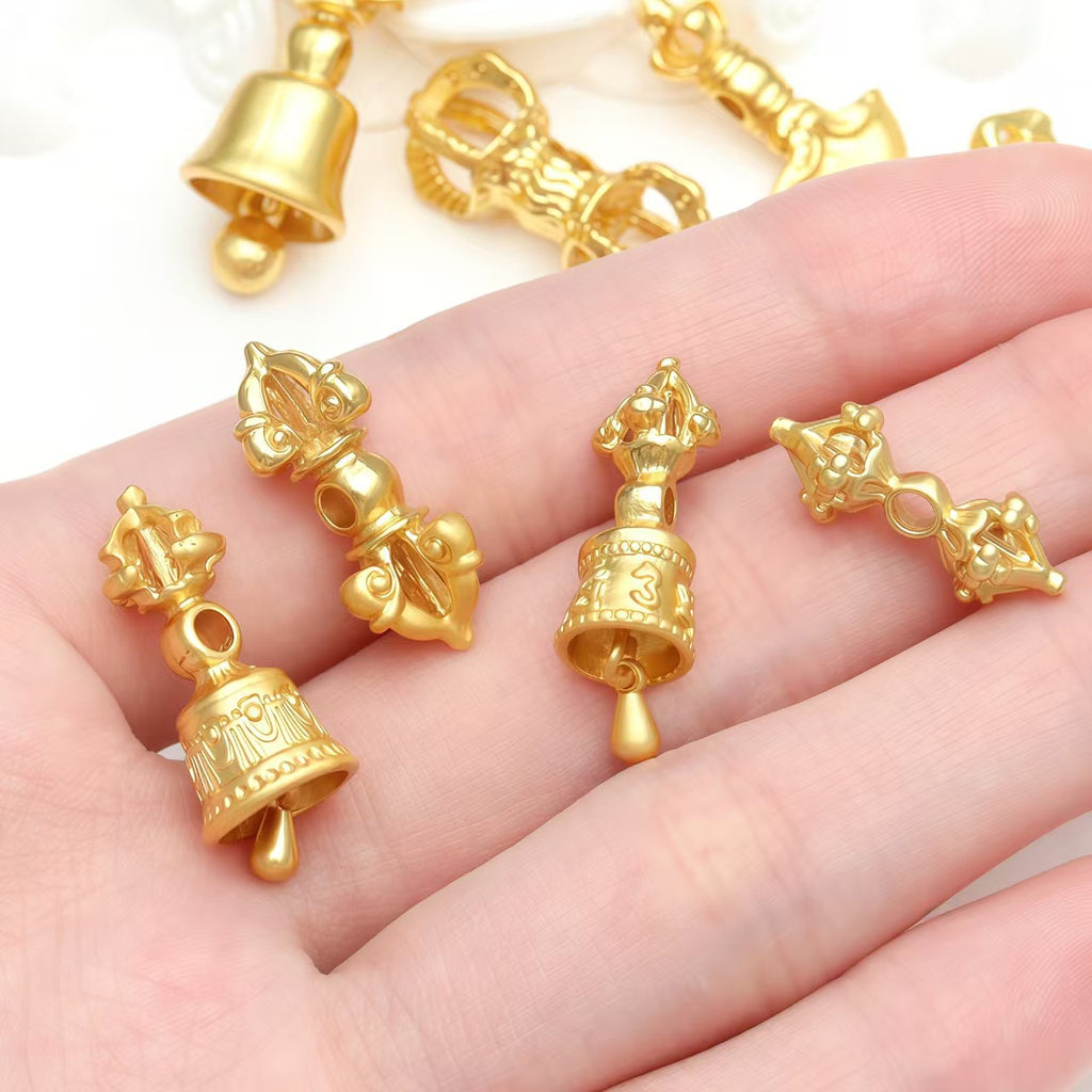 vajra, bell and back cloud pendants details