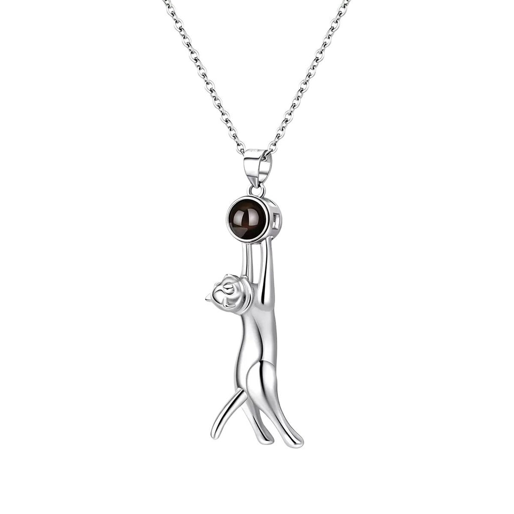 Car reach moon custom photo projection necklace for couples