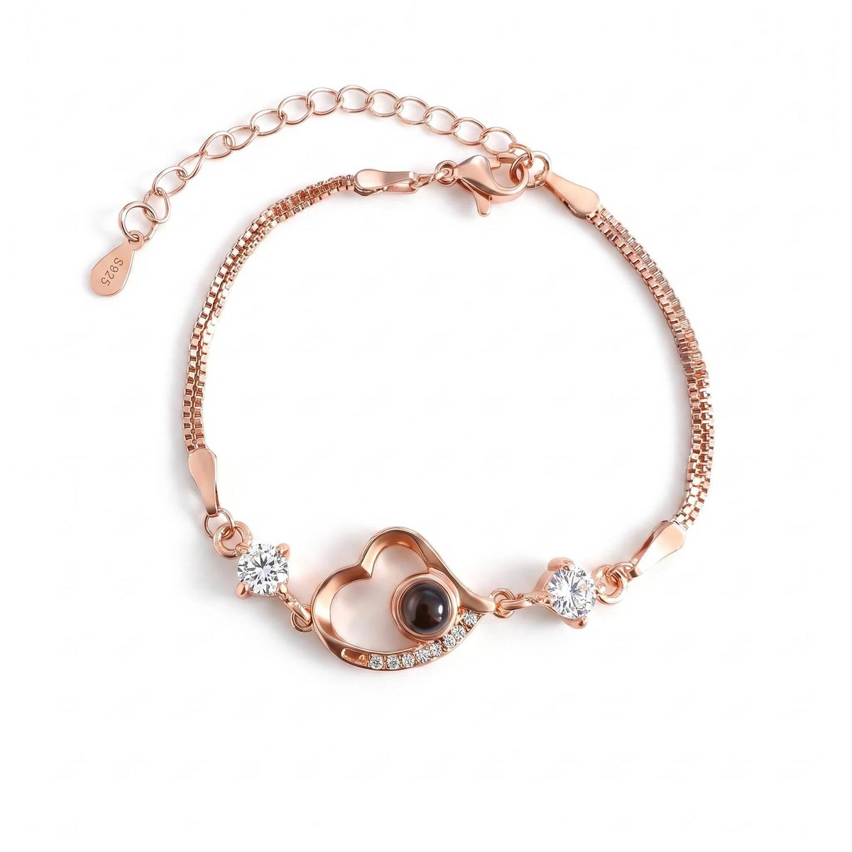 custom photo snake chain bracelet
