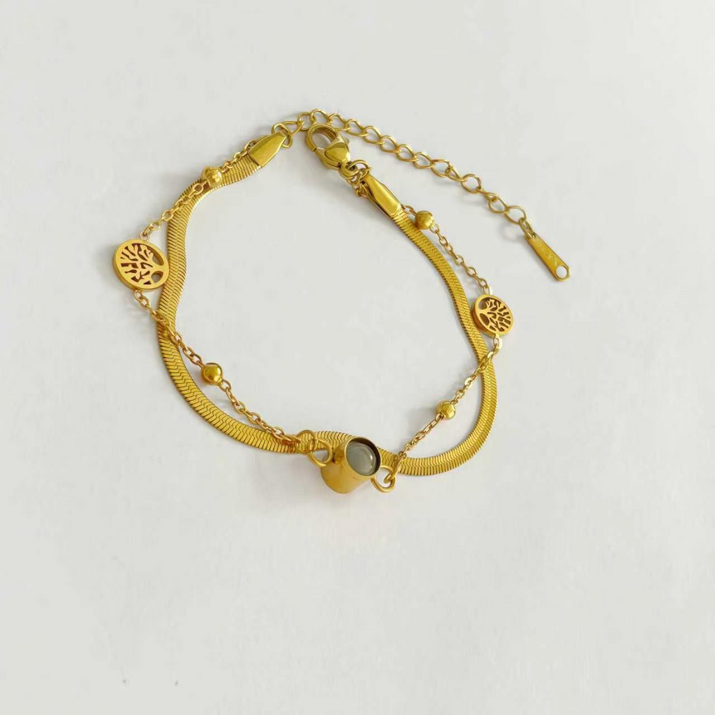 Personalized Tree of Life bracelet gift with hidden photo