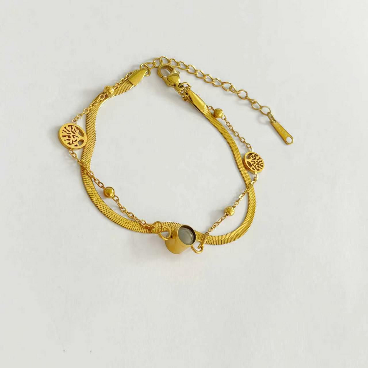 Personalized Tree of Life bracelet gift with hidden photo