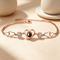 personalized heart projection bracelet